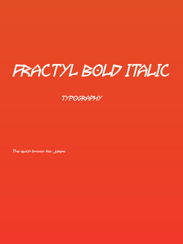 Fractyl Bold Italic Poster