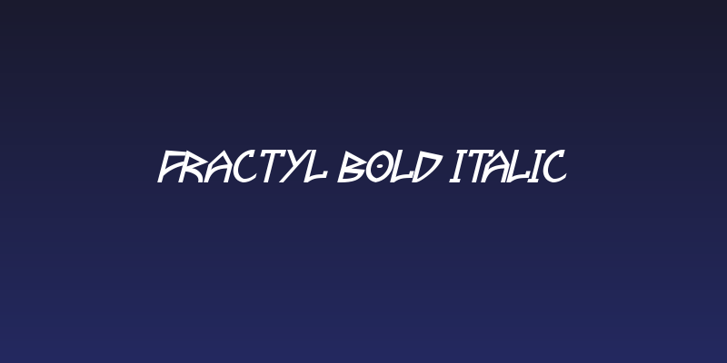 Fractyl Bold Italic Social Header