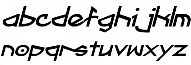 Fractyl Bold Italic फ़ॉन्ट लोअरकेस