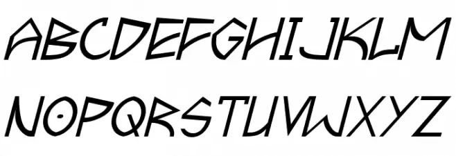 Fractyl Italic フォント 大文字