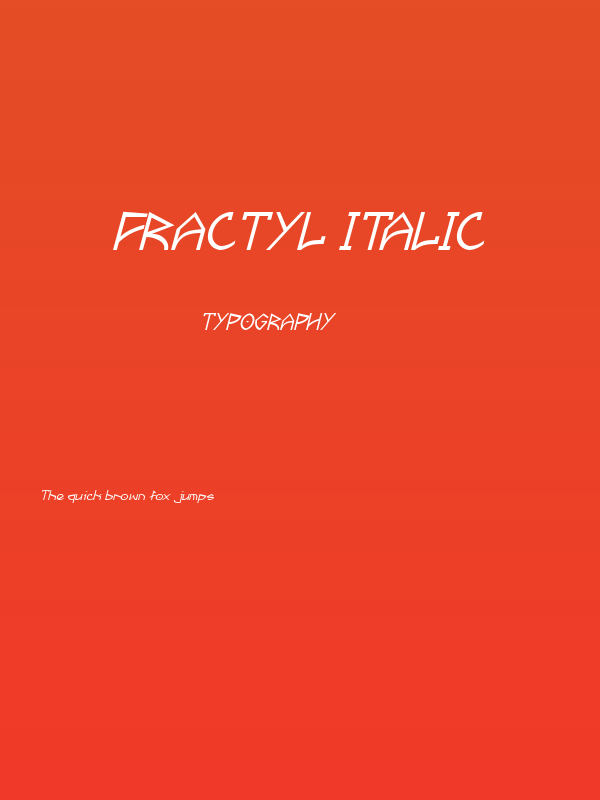 Fractyl Italic Poster