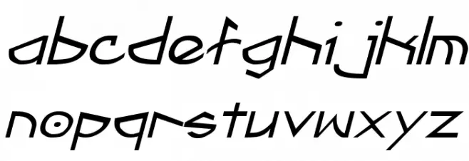 Fractyl Italic फ़ॉन्ट लोअरकेस