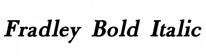 Fradley Bold Italic  नि: शुल्क फ़ॉन्ट्स डाउनलोड