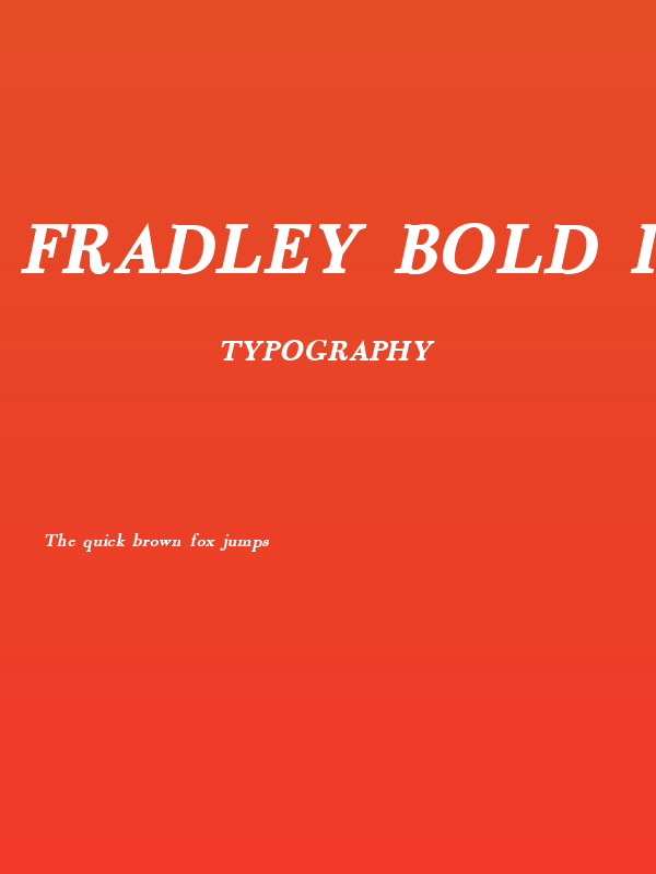 Fradley Bold Italic Poster