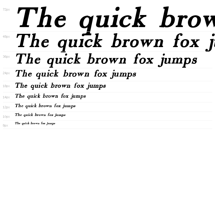 Fradley Bold Italic Waterfall