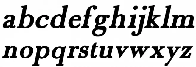 Fradley Bold Italic फ़ॉन्ट लोअरकेस