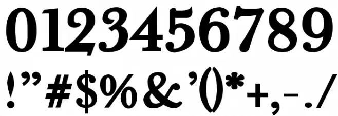 Fradley Bold Font OTHER CHARS