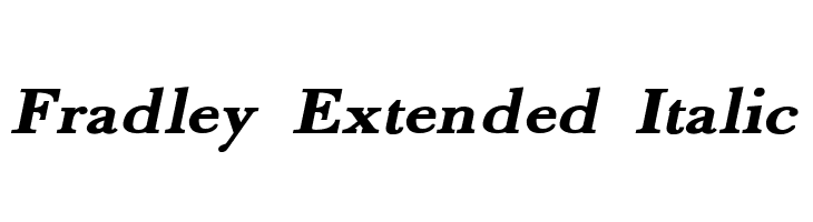 Fradley Extended Italic  لخطوط تنزيل
