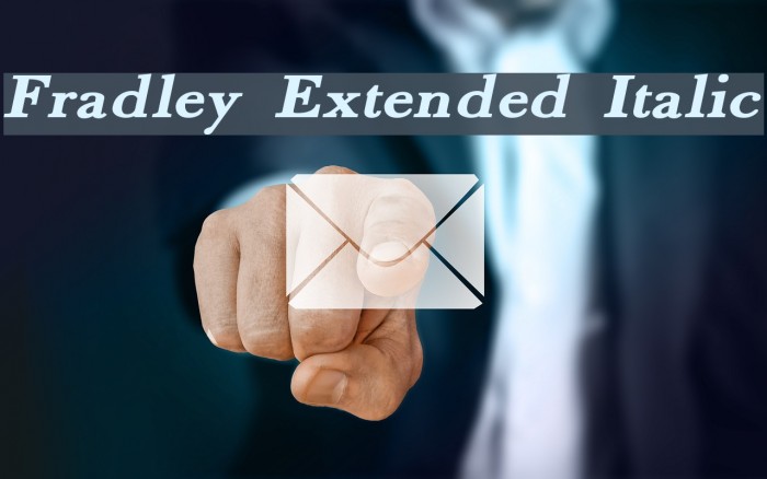 Fradley Extended Italic Example 3