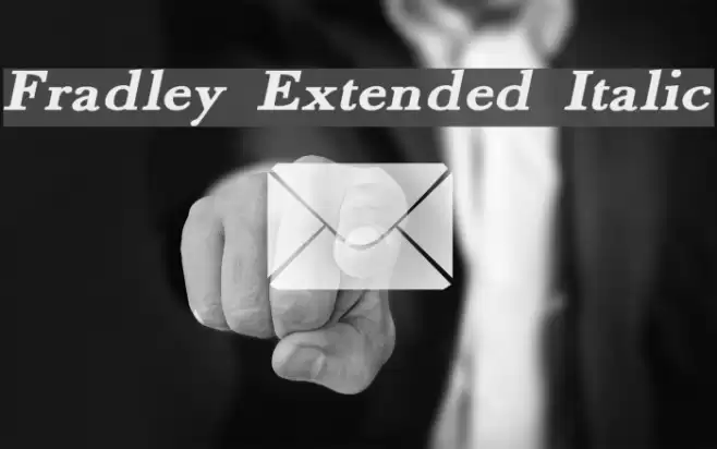 Fradley Extended Italic Font examples