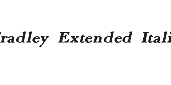 Fradley Extended Italic Logo