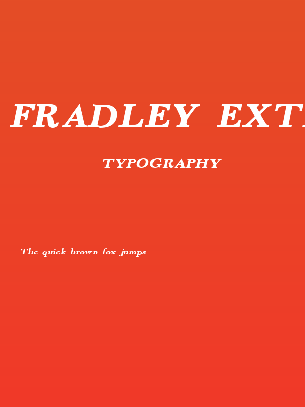 Fradley Extended Italic Poster