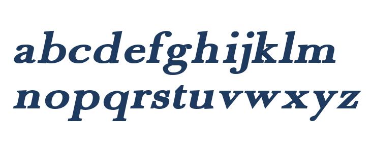 Fradley Extended Italic Lowercase
