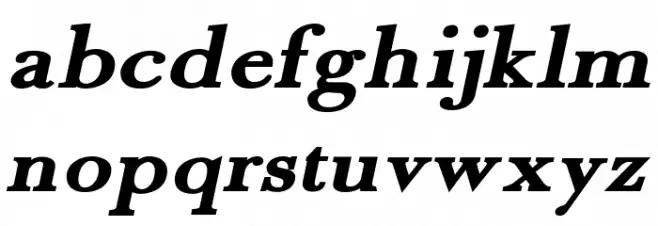 Fradley Extended Italic Schriftart Kleinbuchstaben