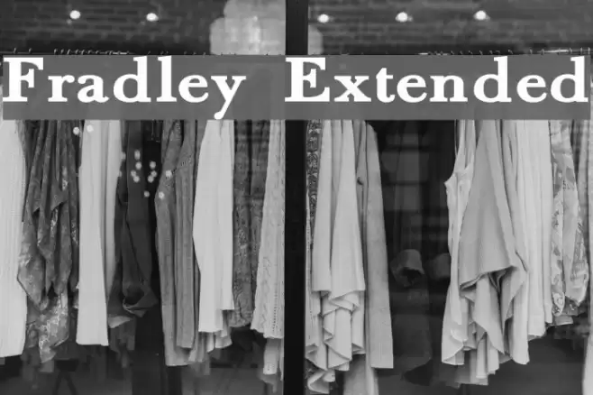Fradley Extended Font examples