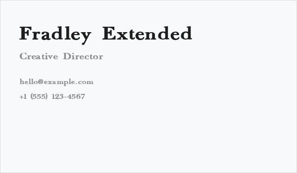 Fradley Extended Business Card