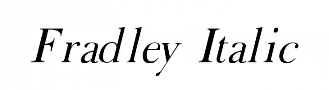Fradley Italic  Frei Schriftart Herunterladen