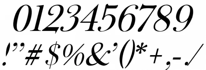 Fradley Italic Font OTHER CHARS