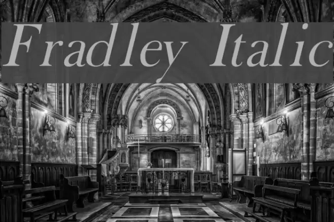 Fradley Italic Font examples