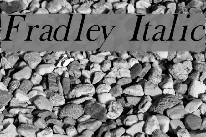 Fradley Italic Font examples