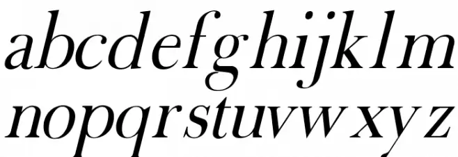Fradley Italic Caratteri MINUSCOLO