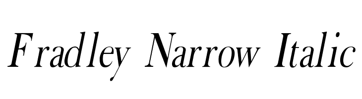 Fradley Narrow Italic Font