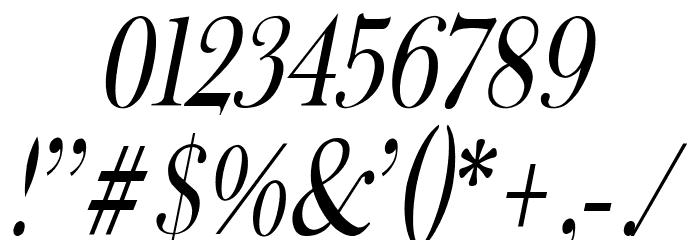Fradley Narrow Italic Font OTHER CHARS