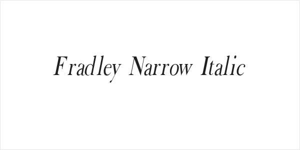 Fradley Narrow Italic Logo
