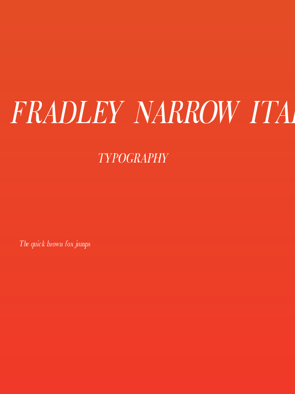 Fradley Narrow Italic Poster