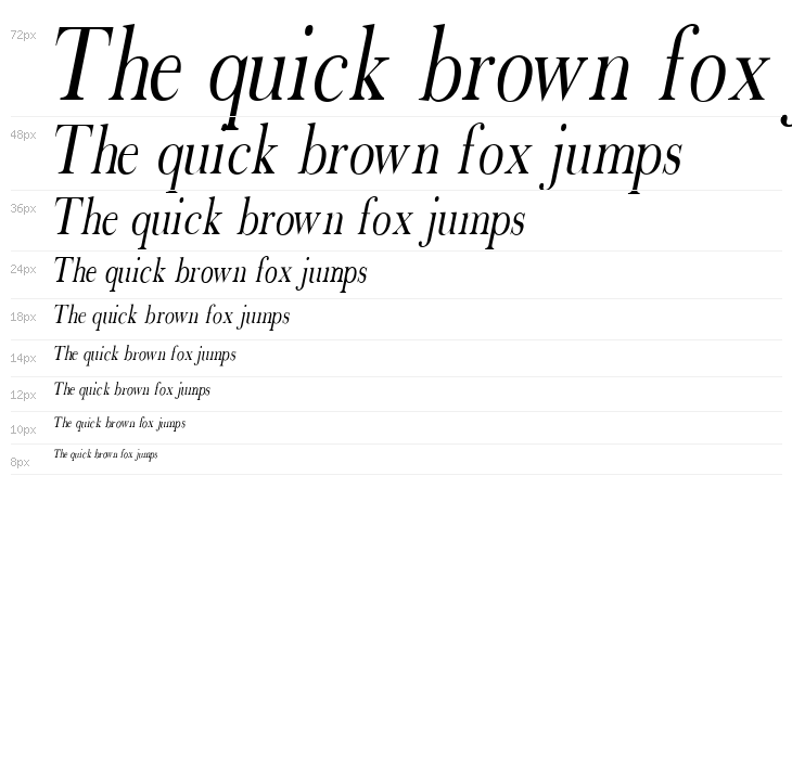 Fradley Narrow Italic Waterfall