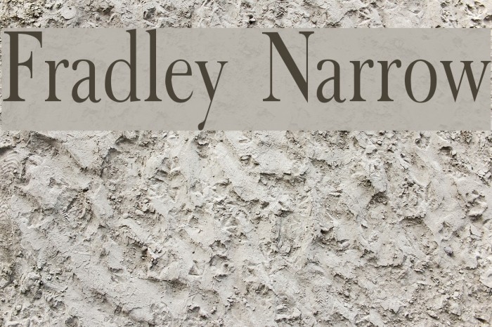 Fradley Narrow Font examples