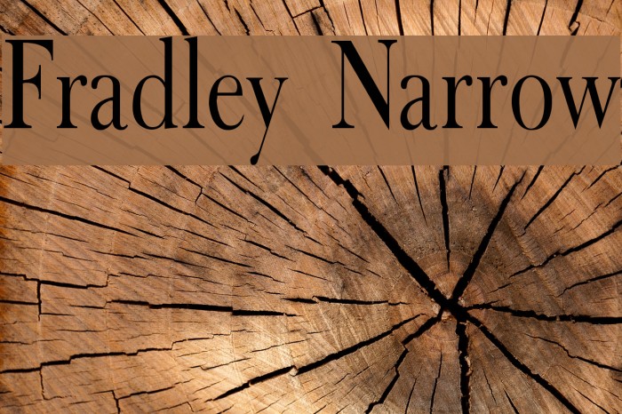 Fradley Narrow Font examples