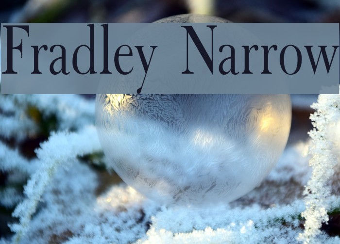Fradley Narrow Font examples