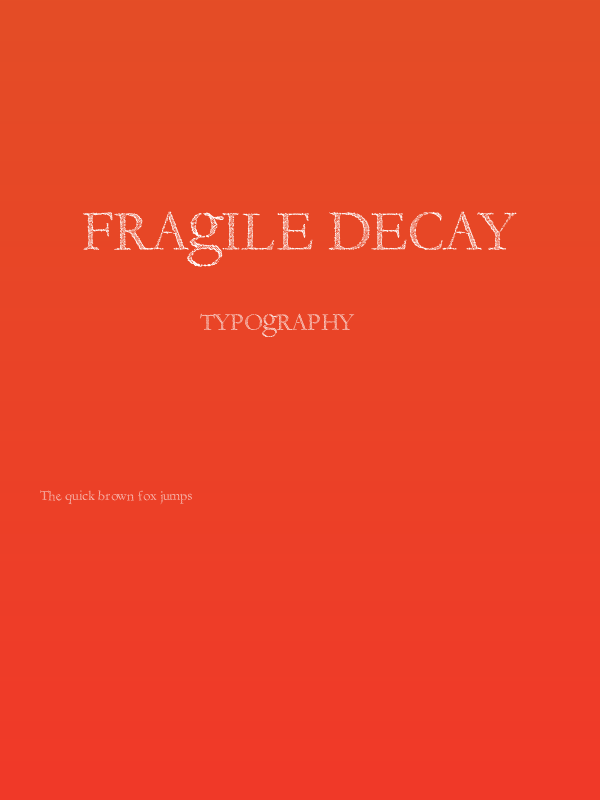 Fragile Decay Poster