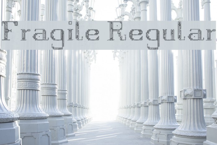 Fragile Regular Font examples