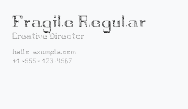 Fragile Regular Business Card