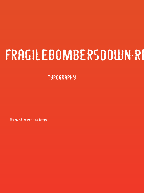 FragileBombersDown-Regular Poster