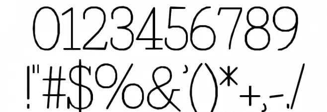 Fragment Core Roman Font OTHER CHARS