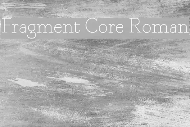 Fragment Core Roman Font examples