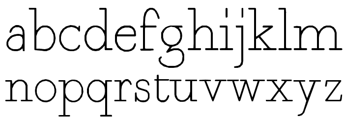 Fragment Core Roman Font LOWERCASE