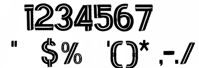 Fragmented Font OTHER CHARS