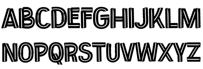 Fragmented Font LOWERCASE