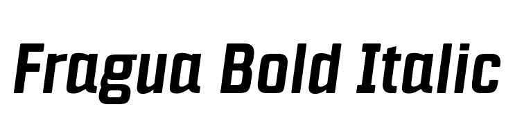 Fragua Bold Italic Fuentes