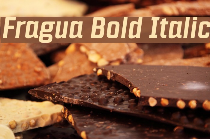 Fragua Bold Italic Font examples