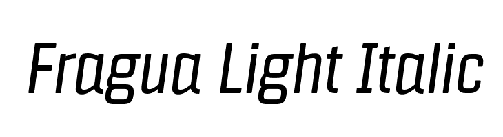 Fragua Light Italic フォント