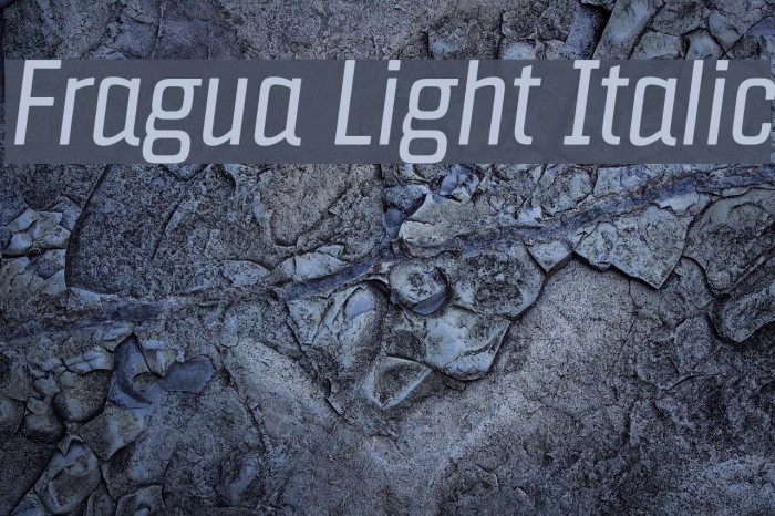 Fragua Light Italic Font examples