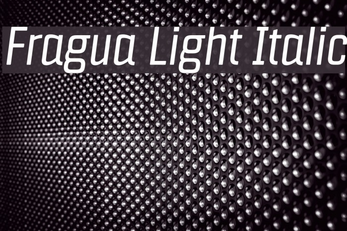Fragua Light Italic Font examples