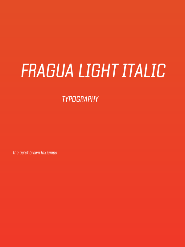 Fragua Light Italic Poster