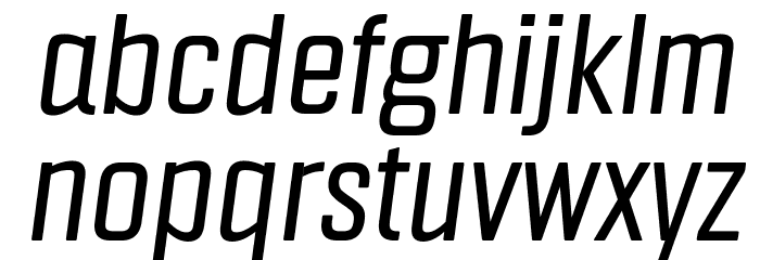Fragua Light Italic Font LOWERCASE