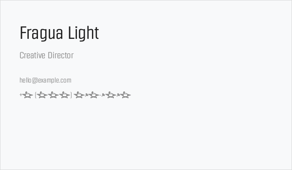 Fragua Light Business Card